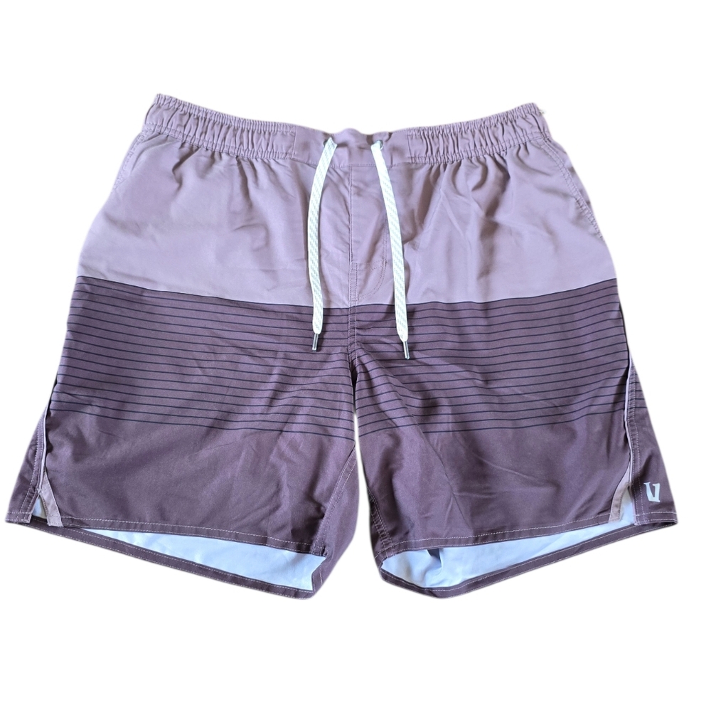 Vuori Men's Two-Tone Mauve Trail Shorts Size XL
